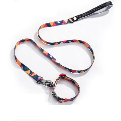 China Wholesale Custom Padded Logo Dog Collars Leashes Novelty Designed Pet Accessories Pet Collar Leash Set for sale