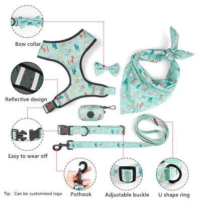 China Padded Six Piece Dog Collar Comfortable Luxury Pet Collars Adjustable Pet Collars Polyester Pet Supplies for sale