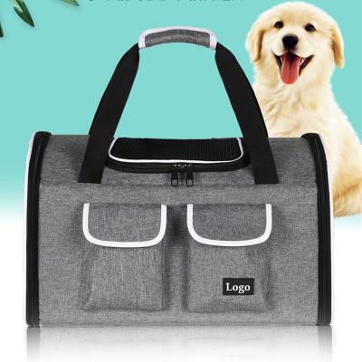 China Large Capacity Foldable Luxury Pet Bag Breathable Backpack Airline Approved Cat Pet Carrier for sale