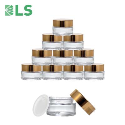 China Luxury Cosmetic Packaging Frosted Empty Glass Cosmetic Jar For Sale for sale