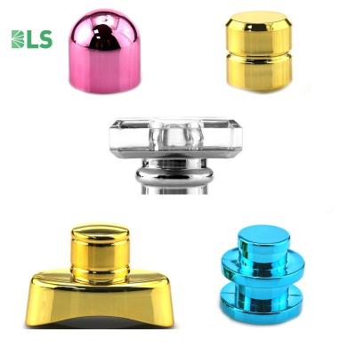 China Non Spill Factory Supply Luxury Top Cap Perfume Lid Collar Resin Aluminum Perfume Bottle Cap for sale