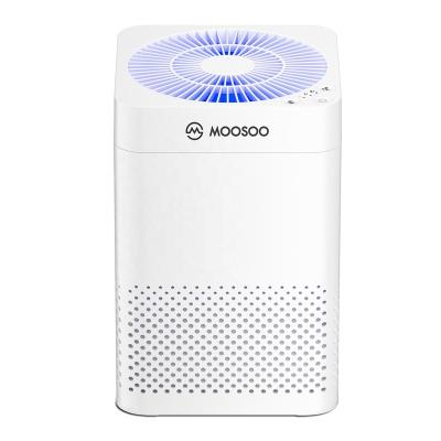 China Hotel MOOSOO HEPA Filter Air Purifier For Home Bedroom With H13 Ture Filter With 4-Stages Filtration And Air Quality Sensor for sale