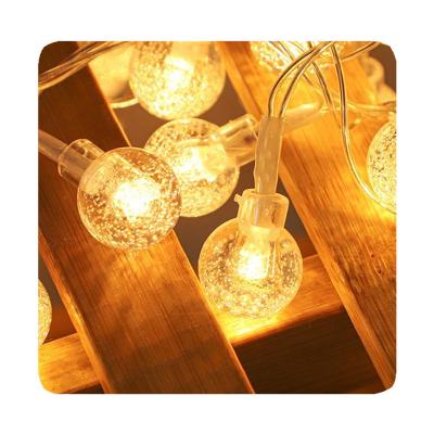 China NEW LED Crystal Ball Fairy Lights Holiday Solar Decoration 30 LED Solar String Lights 2024 Plastic+Copper Wire+LED Solar String Lights for sale