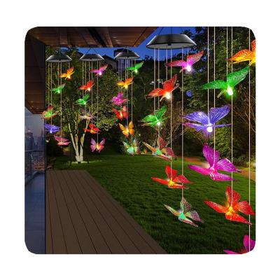 China NEW Solar LED Wind Chimes Color Changing Waterproof Garden Lights Wind Chimes Single Color Bells 2024 13.5*13.5*8.5cm for sale