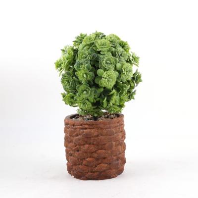 China Natural Decorative Artificial Topiary Bonsai Trees Ball Grass Synthetic Boxwood Touch Plants Potted For Indoor Home for sale