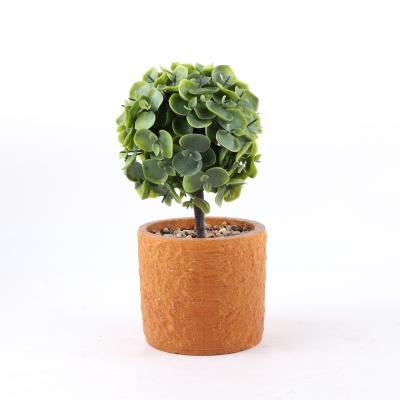 China New Design Natural Popular Indoor Outdoor Home Tabletop Grass Small Touch Boxwood Plant Potted Plastic Tree for sale