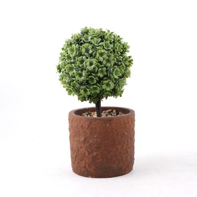 China Eco-Friendly Natural Touch Decor Plastic Popular Home Indoor Greenery Leaves Mini Bonsai Small Artificial Plant With Pot for sale