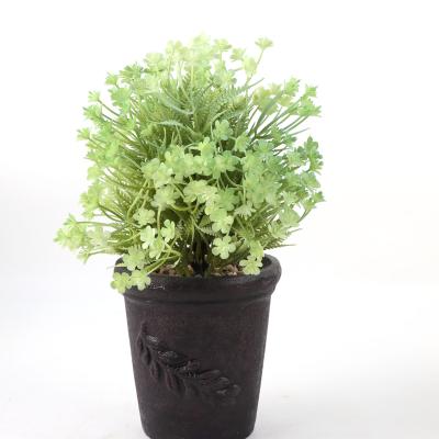 China Hot Selling Environmental Protection Stylish Decor Desktop Mini Table Plant Small Greenery Artificial Bonsai Plants Potted for sale