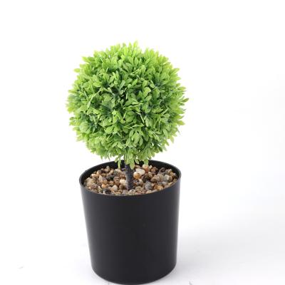 China Desktop Indoor Decoration Green Plant Ball Balcony Decoration Balcony Tree Bonsai Plant Simulation Plastic Grass Ball Environmentally Friendly Potted Grass for sale