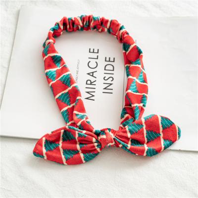 China Clean Hair Decoration Fashion Brand Christmas Tree Baby Hair Bands For Girls Kids for sale