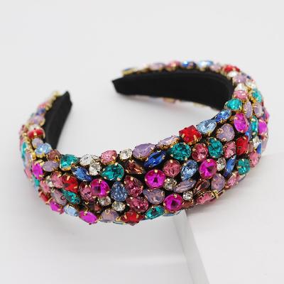 China New Fashion Hair Decoration Rhinestone Crystal Diamond Shiny Ladies Girls Hair Bands for sale