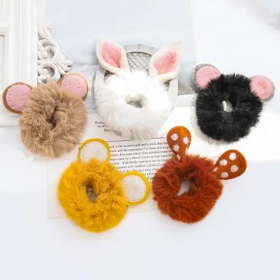 China Girl Hair Decoration Design Best New Selling Women Cartoon Plush Accessories Hair Ring for sale