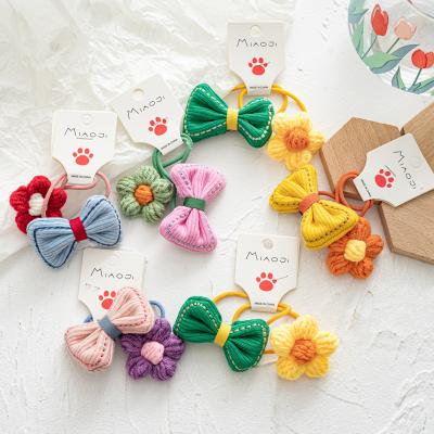 China Fashion New Fashion Bowknot Flower Pattern Set Women Cartoon Scrunchies for sale