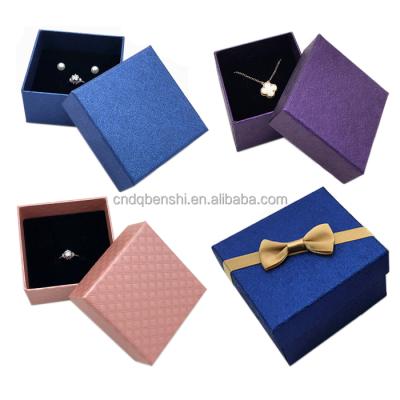 China Jewelry Packaging Wholesale Luxury Flannel Pouch Bag Velvet Gift Packaging With Custom Logo Printed Necklace Earring Bracelet Ring Paper Jewelry Box for sale