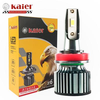 China Factory X6 CSP mini car LED headlight lamp lights xenon bulb h4 h11 d2 d4 h7 new model kaier high power aluminum led headlights for sale