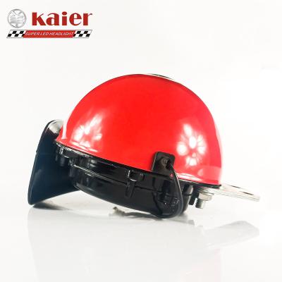 China Hot sale 12v/24v 9A 115DB electric car bus horn big truck kaier red horn factory high quality warranty green snail horn for sale