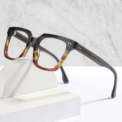 China Square Classic Fashion Unique Fashionable Man Acetate Optical Frames Glass Frame Spectacle Frames à venda