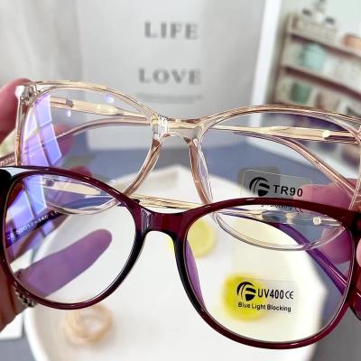 中国 Fashionable New Design Blue Light Blocking Full Frame Glasses Frame Luxury Unique Eyeglass Frames From China 販売のため