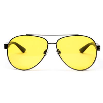 Κίνα Night vision glasses for driving metal sight yellow anti-glare night vision driving glasses sunglasses 2021 προς πώληση