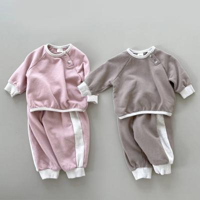 China Wholesale 2021 New Arrivals Autumn Spring Baby Plain Tracksuit Neutral Breathable for sale