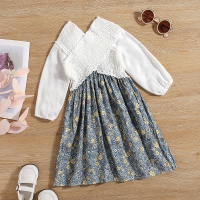 China 6 Years Old Vintage Floral Girl Dress New Fashion Breathable Spring for sale