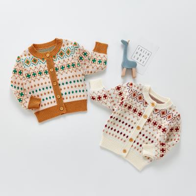 China Hot sale breathable baby kids long sleeve knit cardigan sweater with jinyunsen flower embroidered sweater Shenzhen for sale