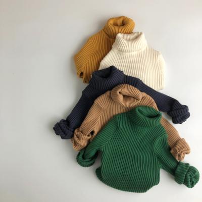 China 2020 New Fashionable Toddler Turtle Neck Solid Unisex Sweater for sale