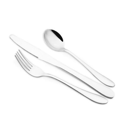 China Sustainable High Quality Stainless Steel Spoon Fork Knife Dining Set for sale