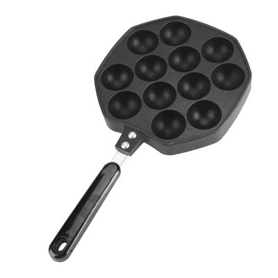 China Viable Pan 12 Cavities Takoyaki Grill Pan Plate Octopus Ball /Pancake Maker Aluminum Nonstick Baking Mold for sale