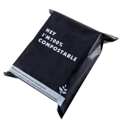 China 100% Biodegradable Custom Printed Plastic Flat Mouth Logo Courier Mailing Bags for sale