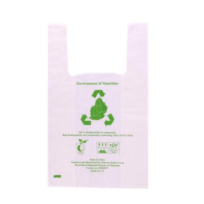 China Bio Portable High Quality Plastic Biodegradable Shopping Bag Grocery Bag Vest Bag For Supermarket for sale