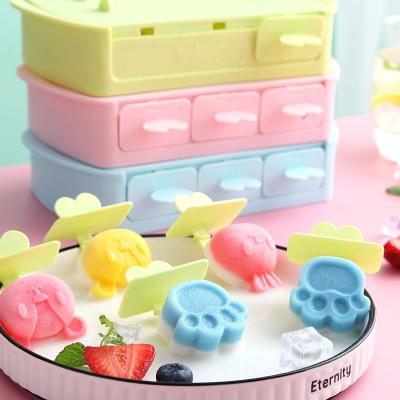 China Viable Version 6 Cavity Silicone Popsicle Makers Viable Free Homemade Ice Cream Mold Easy Version For Adults Kids DIY for sale