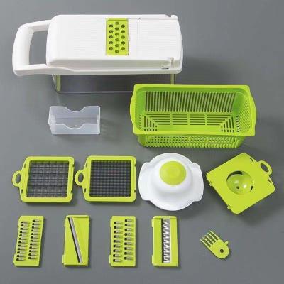 China Fashionable Vegetable Multifunctional Vegetable Grater Shredder Salad Cutter Household Vegetable Cutter Dicer 15 Piece Set for sale