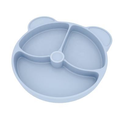 China 100% food grade silicone factories sell well baby 100% silicone dish cartoon shape baby silicone dish for sale