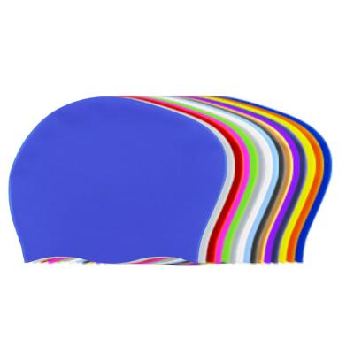 China High Elasticity Silicone Soft Water Drop Swim Cap Waterproof/Durable/Comfortable For Ear Cover Long Hair for sale