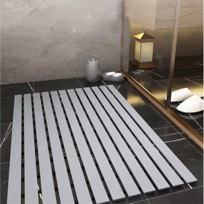 Cina Tappeto per tappetino in PVC antiscivolo a strisce incrociate per doccia 45 cm * 75 cm marrone chiaro in vendita