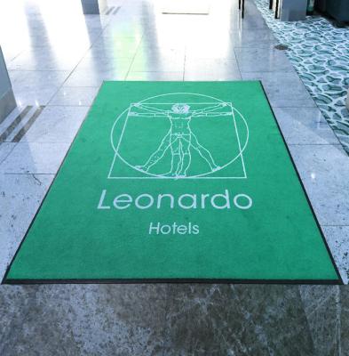 China ISO Gepersonaliseerde Rubberdeur Mats Logo Entrance Matting 60x80 Te koop