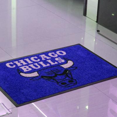 China Nylon 6.6 Custom Logo Mats 1.5mm Rubber Backing Entryway Wiper Mat for sale