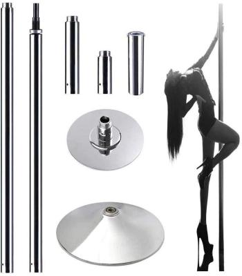 China Portable Dismountable Professional Stripper Pole Spinning Static Dance Pole Kit For Home Exercise Club Party Bar PRT0272 for sale