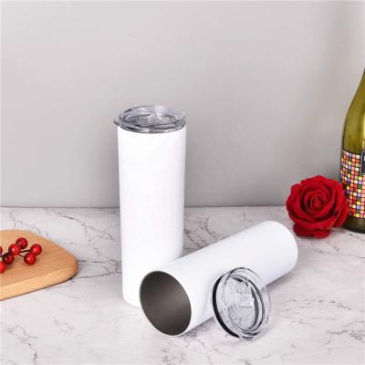 China 15oz 20oz 30oz Stainless Steel Viable White Heat Transfer Printing Double Wall Sublimation Mug Insulated Straight Sublimation Tumbler for sale