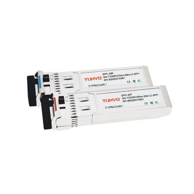 China Compatible FTTX SFP-10G-BX20D 10GBASE-BX20-D BiDi SFP+ TX1330nm/RX1270nm 20km DOM Simplex LC SMF Transceiver Module for sale