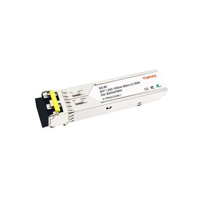 China FTTX SFP-GE-LH70-SM1550 1000BASE-ZX SFP Transceiver Module (SMF, 1550nm, 80km, duplex LC, 1.25Gbps) for sale