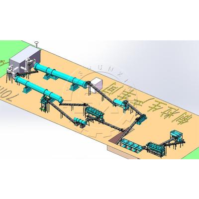 中国 高容量 1~8t/h 有機肥料を生産する家禽肥料の設備 販売のため