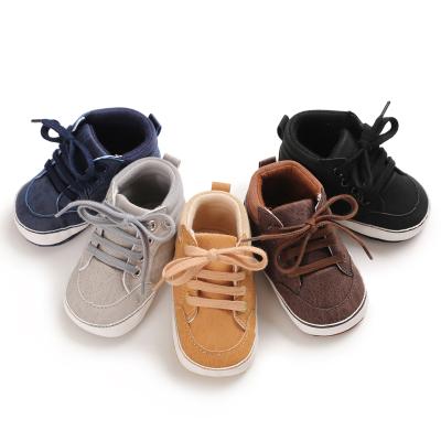 China Autumn flat baby shoes and soft walking shoes from the bottom of the winter boys high top sports shoes for sale