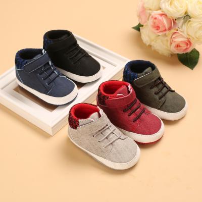 China ODM Flat 0-18 Months Toddler Boy PU Leather Shoes Soft Sole Non-slip Sports Shoes Baby Shoes for sale