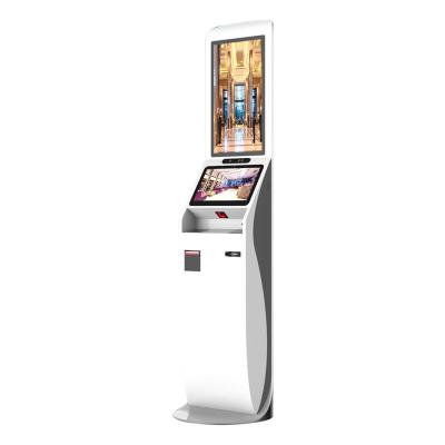 China Government Ejeton Automatic Self Service Payment Card Dispenser Touch Screen Hotel Lobby Check In Kiosk for sale