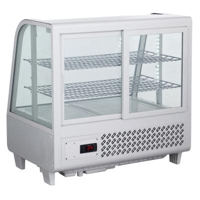 China Double-temperature supermarket refrigeration equipment countertop food cake display case for sale