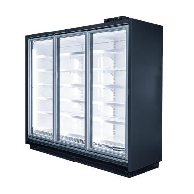 China Single-temperature Supermarket Commercial Glass Door Upright Display Cooler Freezer for sale