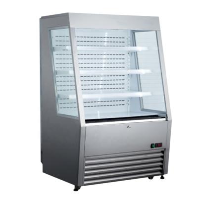 China Supermarket Multideck Showcase 390L Multideck Open Ventilated Cooling Display Fridge For Supermarket for sale