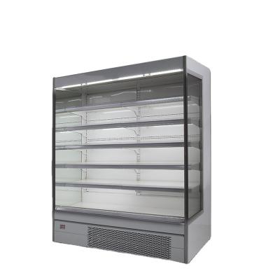 China Single-Temperature Smad Front Open Cooler Cabinet Multideck Chiller Display Without External Compressor for sale